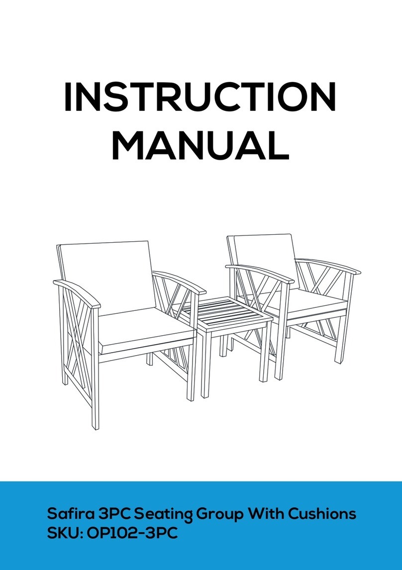 Westin Safira 3PC Seating Group With Cushions... instruction manual