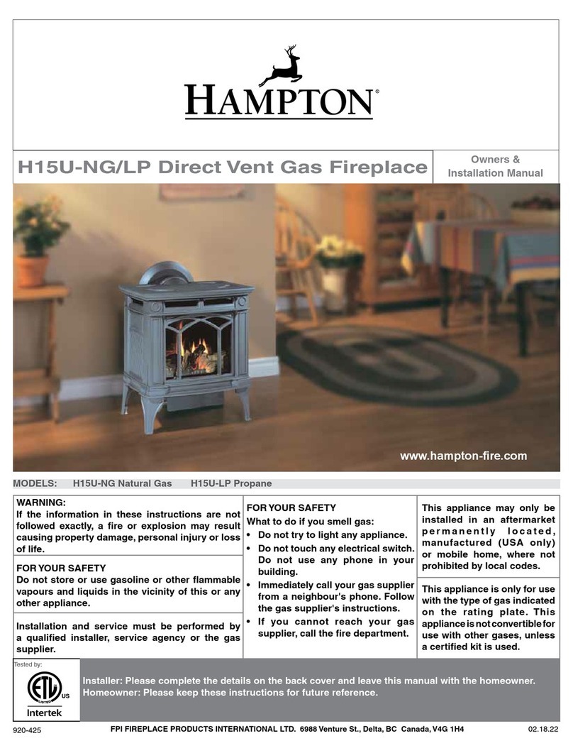 FPI Hampton H15U-NG Quick start guide