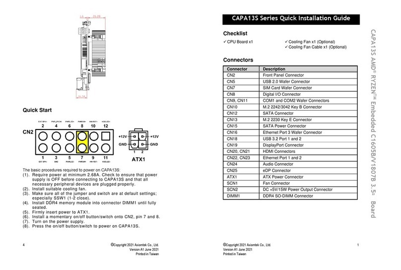 AXIOMTEK CAPA13S Series Quick installation guide