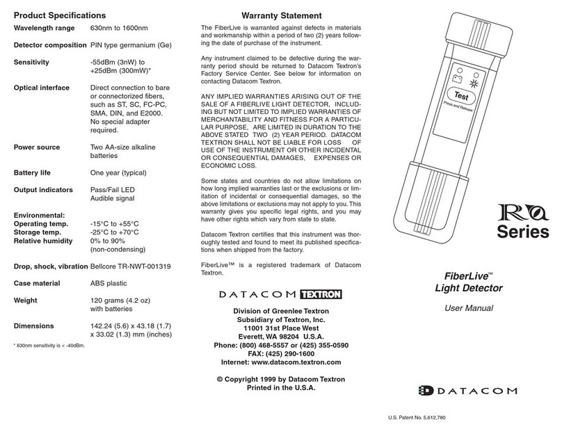 DATACOM TEXTRON FiberLive R Series user manual