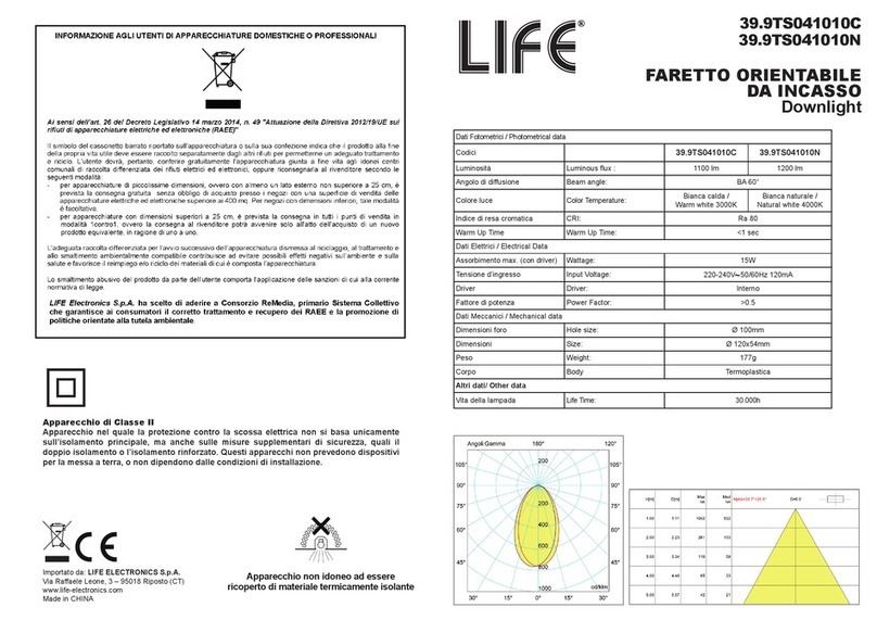 Life 39.9TS041010C User manual Life 39.9TS041010C User manual