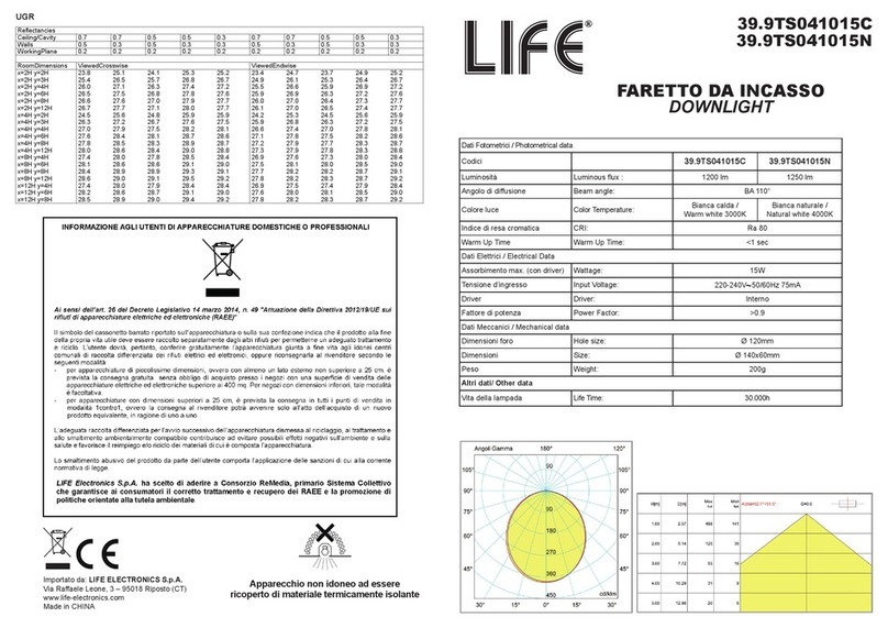Life 39.9TS041015C quick start guide