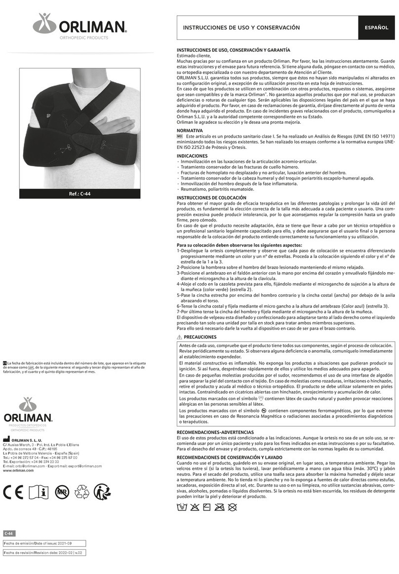Orliman C-44 Use and maintenance instructions