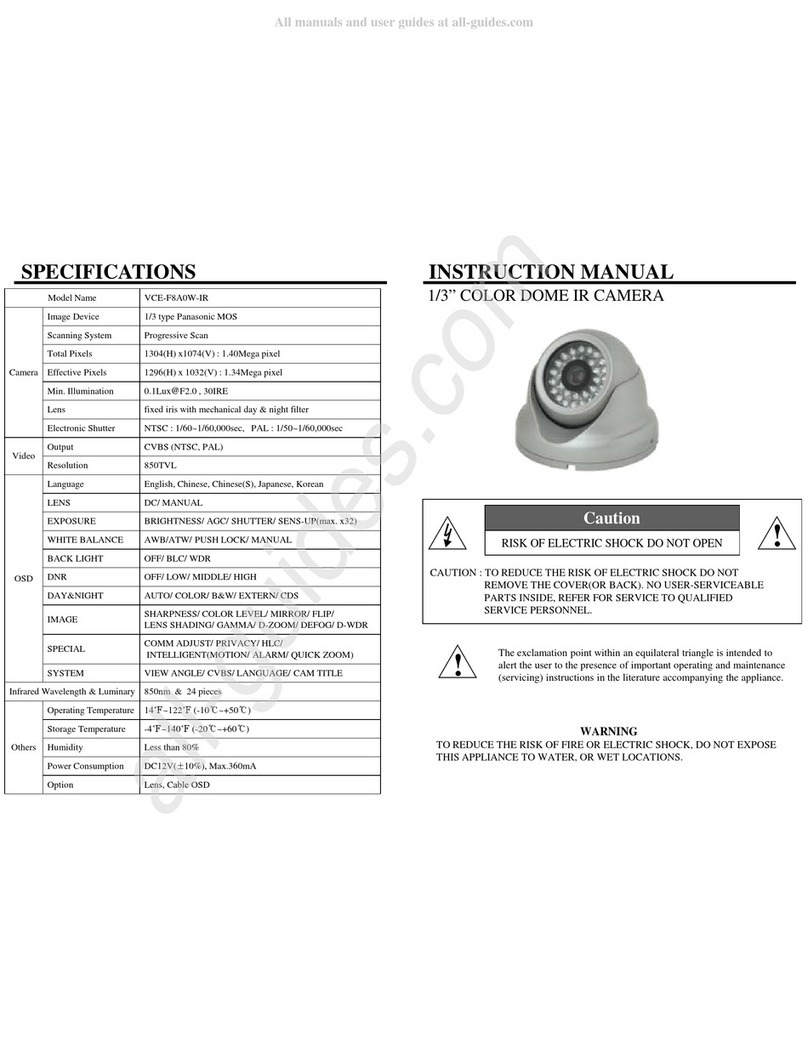 Visionite VCE-F8A0W-1R instruction manual