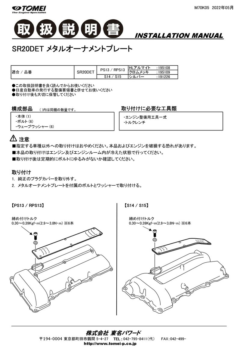 Tomei SR20DET installation manual