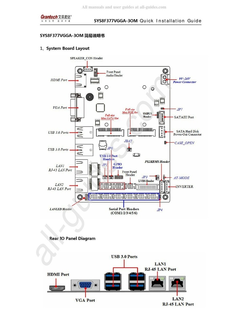 Grantech SYS8F377VGGA-3OM Operating and maintenance instructions Grantech SYS8F377VGGA-3OM Operating and maintenance instructions