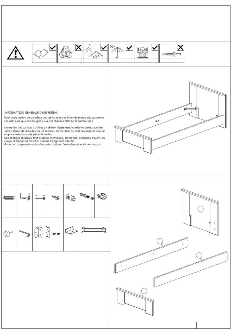 emob ELIAS BED-LIT 90 Assembly instruction