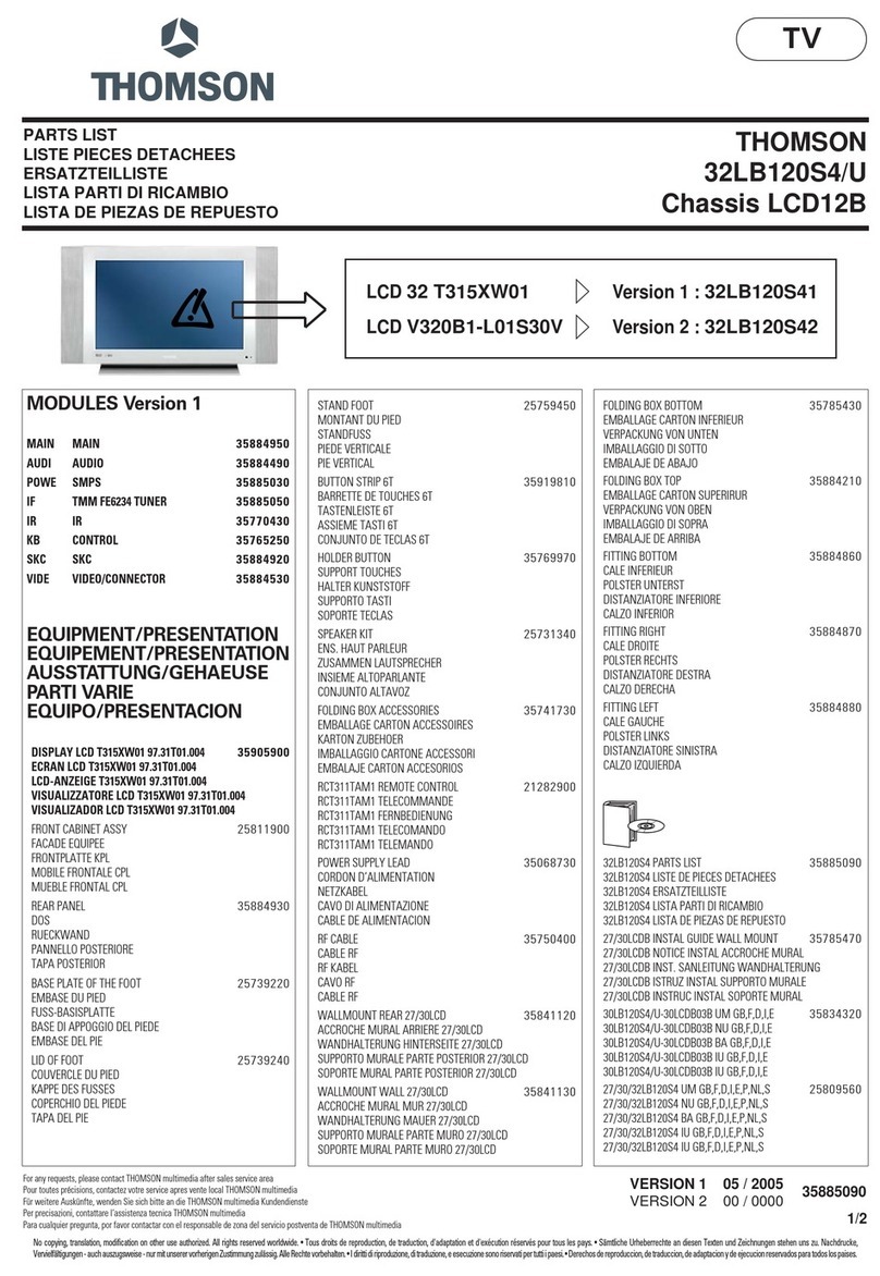 THOMSON 32LB120S41 User manual