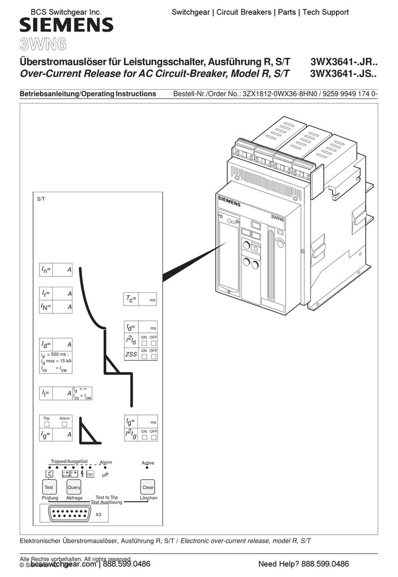 Siemens 3WX3641-JR Series User manual