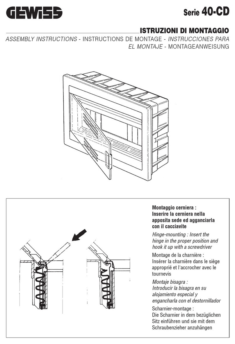 Gewiss 40-CD Series Assembly instructions