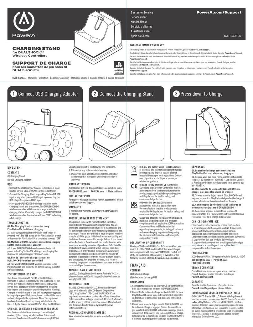 Power A 1346333-02 user manual
