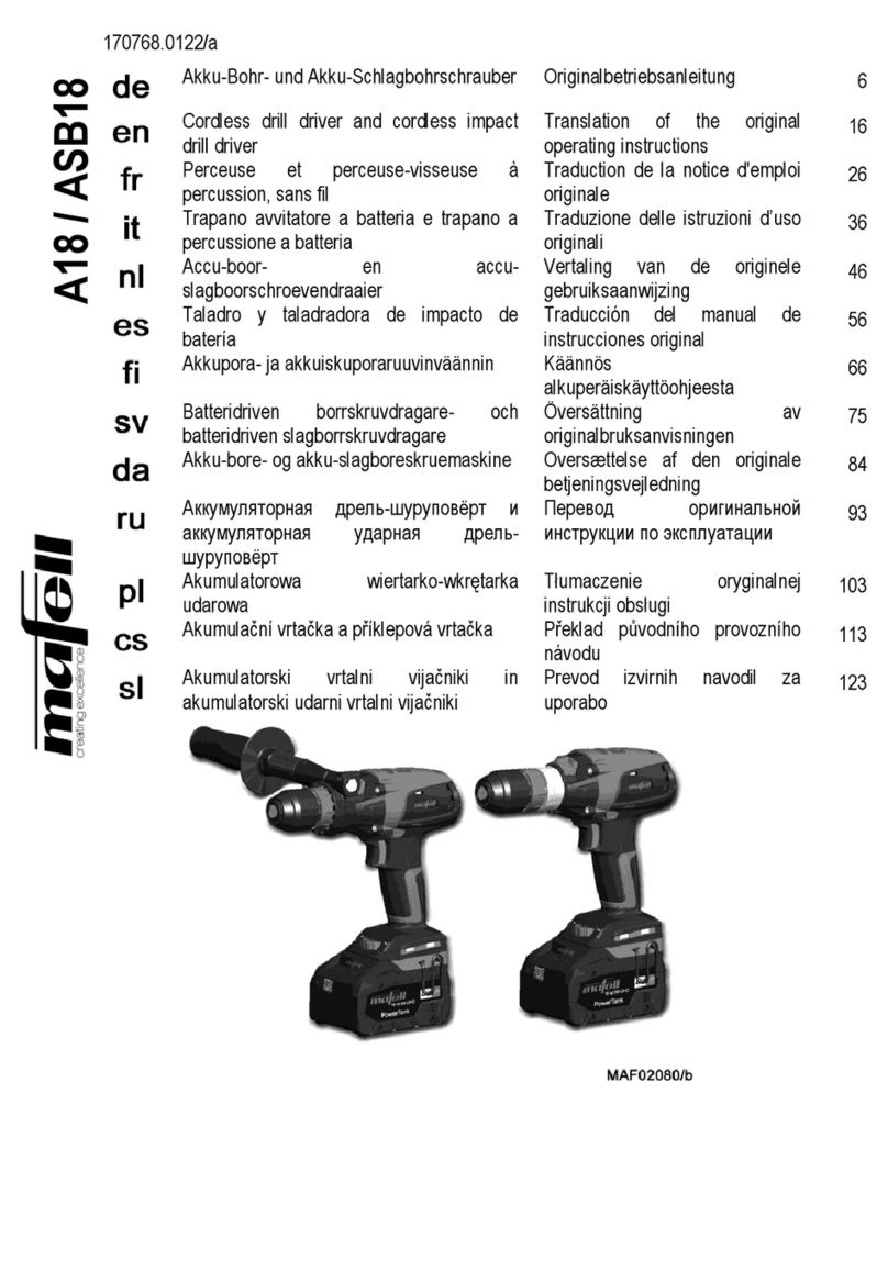 Mafell A18 User manual