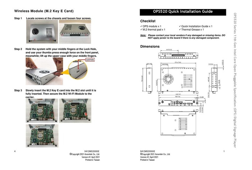 AXIOMTEK OPS520 Series User manual