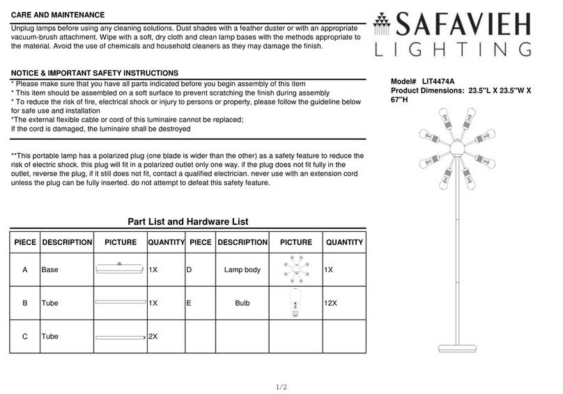 Safavieh LIT4474A User manual Safavieh LIT4474A User manual