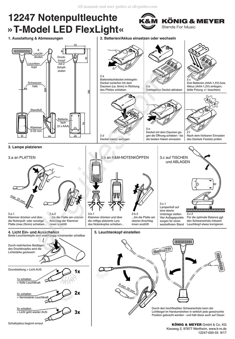 Konig & Meyer T-Model LED FlexLight quick start guide