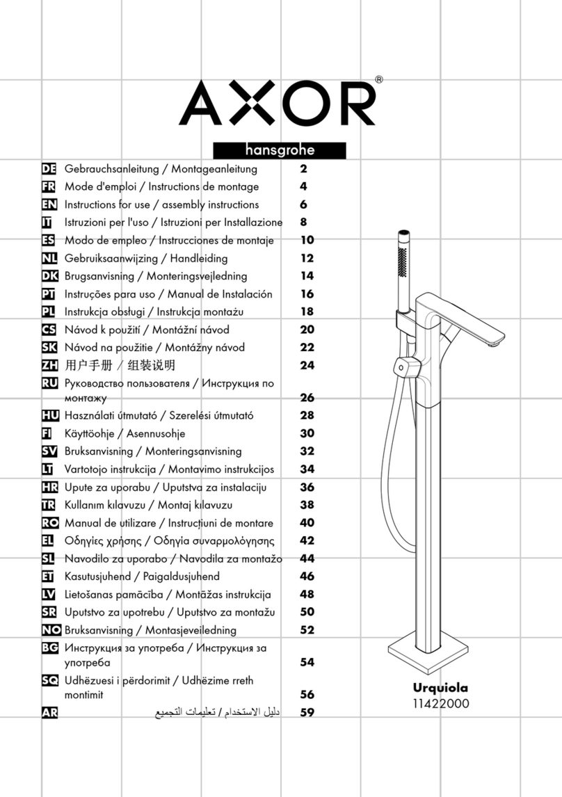 Hans Grohe AXOR Urquiola 11422000 Instructions for use/assembly instructions