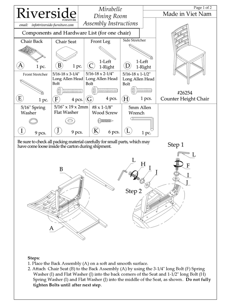 Riverside Furniture 26254 Assembly instructions