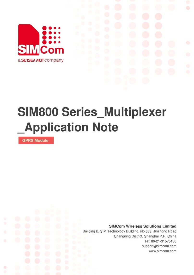 Sunsea AIoT SIMCom SIM800 Series Application note Sunsea AIoT SIMCom SIM800 Series Application note