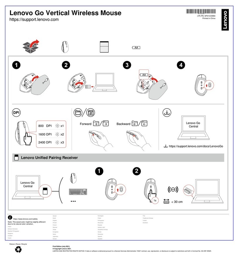 Lenovo Go Vertical Wireless Mouse User manual