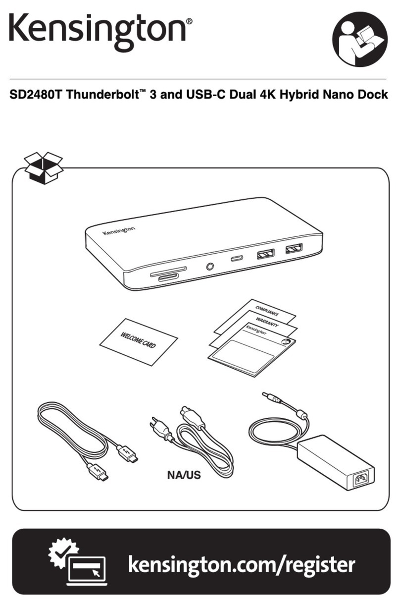 Kensington SD2480T Thunderbolt 3 installation guide