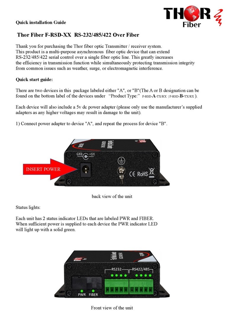 Thor Fiber F-RSD Series Quick installation guide