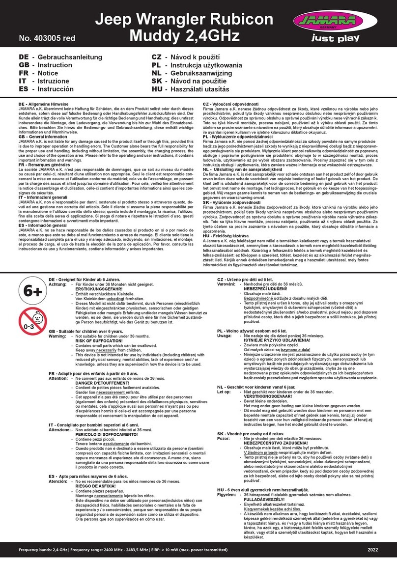 Jamara Jeep Wrangler Rubicon Muddy instructions