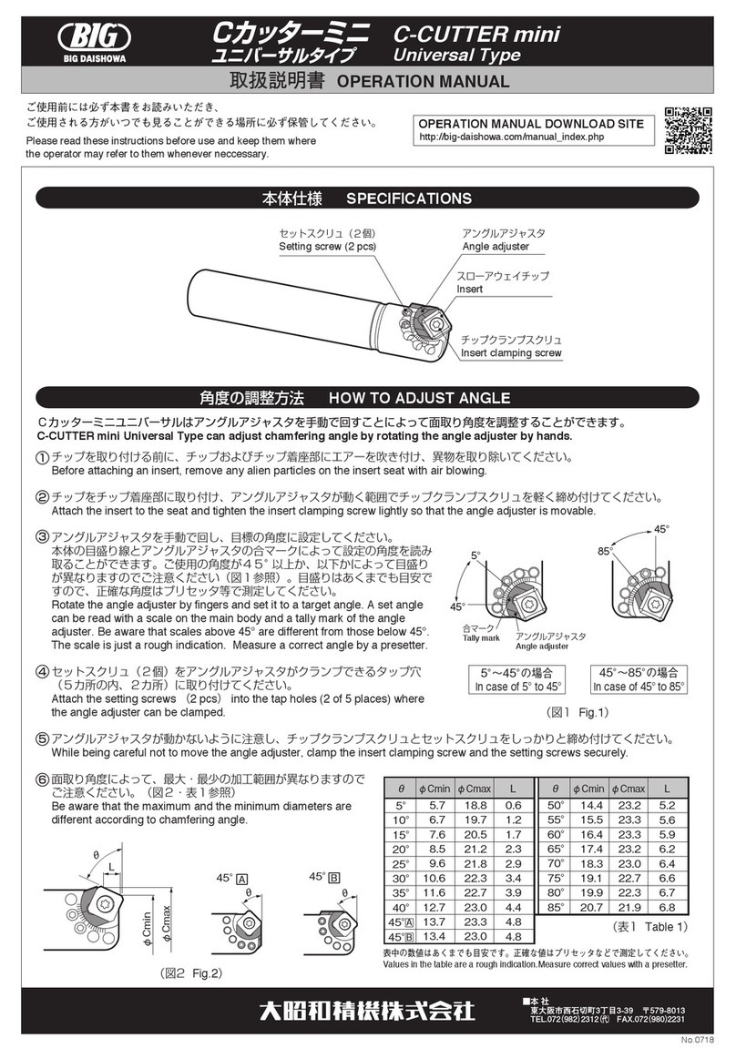 Big Daishowa C-CUTTER MINI Operation manual