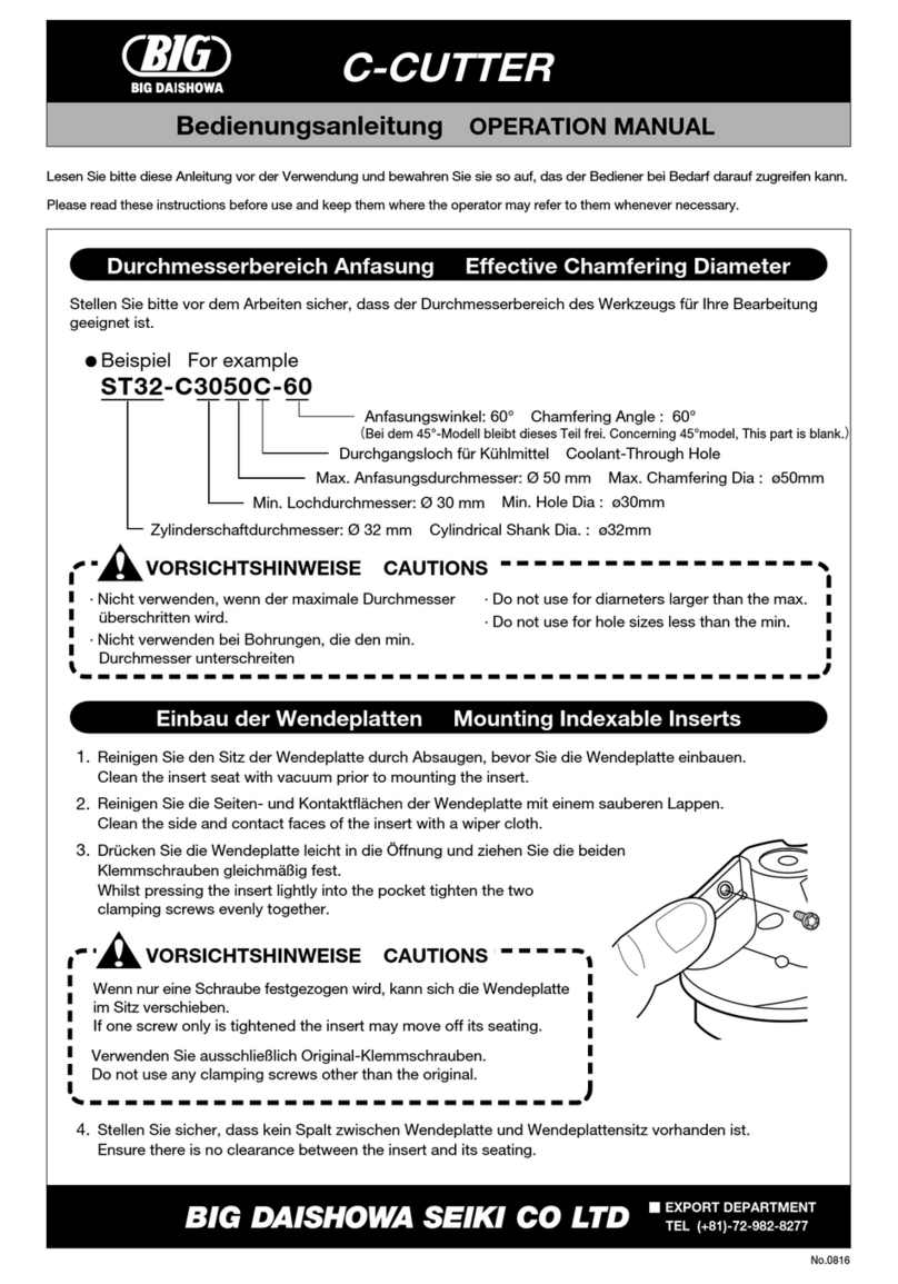 Big Daishowa C-CUTTER Operation manual