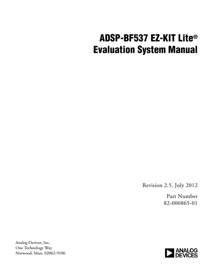 Analog Devices EZ-KIT Lite ADSP-BF537 User manual Analog Devices EZ-KIT Lite ADSP-BF537 User manual