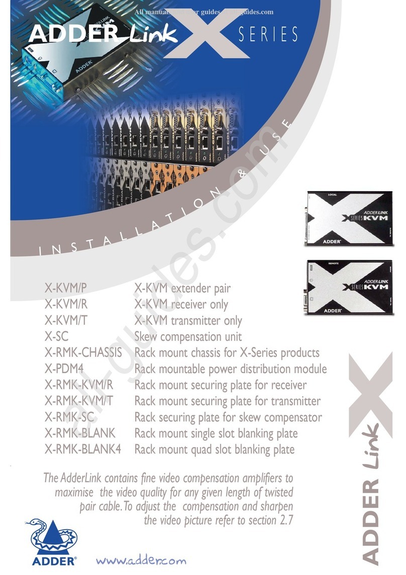 ADDER AdderLink X Series Quick start guide