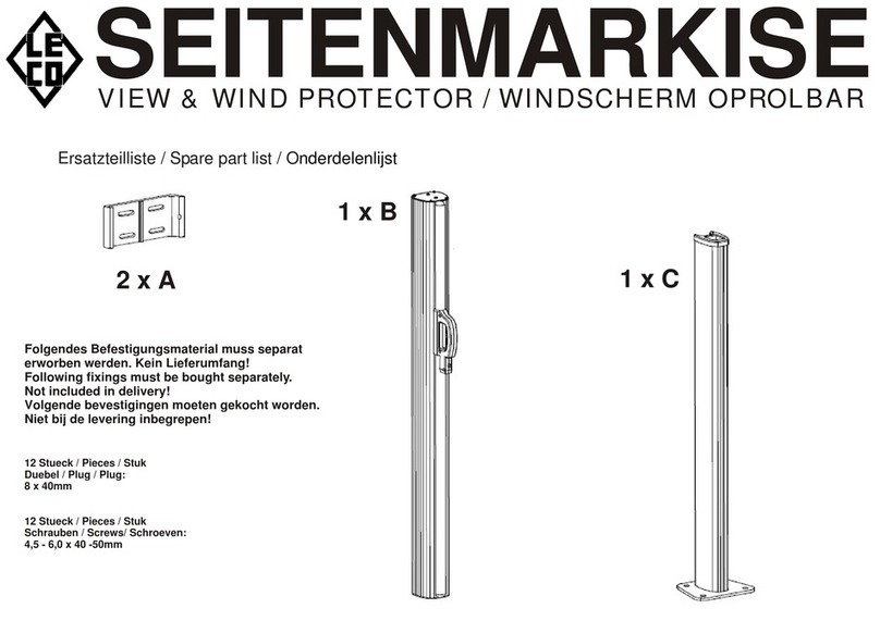 leco SEITENMARKISE Assembly instruction