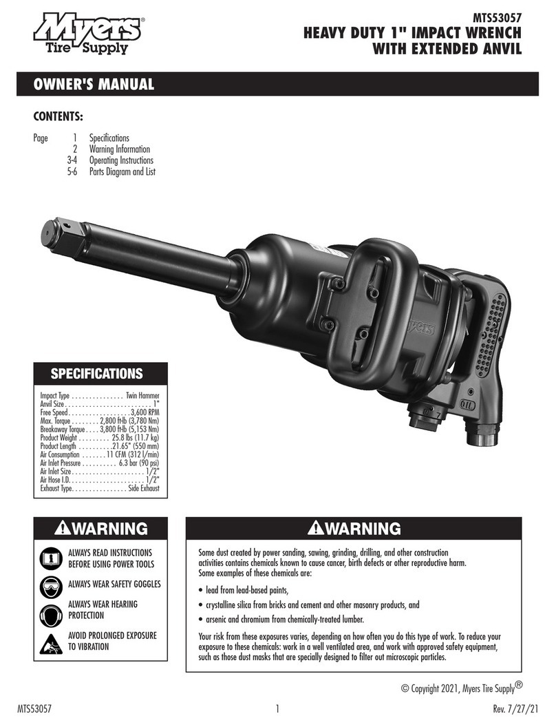 MYERS MTS53057 owner's manual