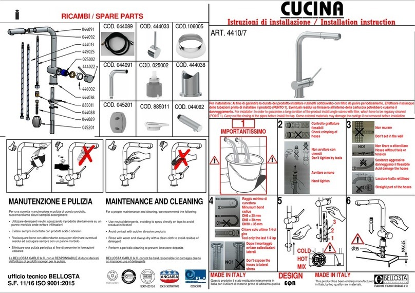 BELLOSTA CUCINA 4410/7 Installation instruction BELLOSTA CUCINA 4410/7 Installation instruction