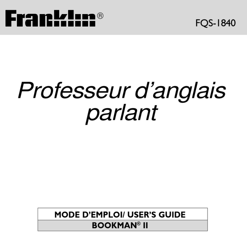 Franklin BOOKMAN II User manual