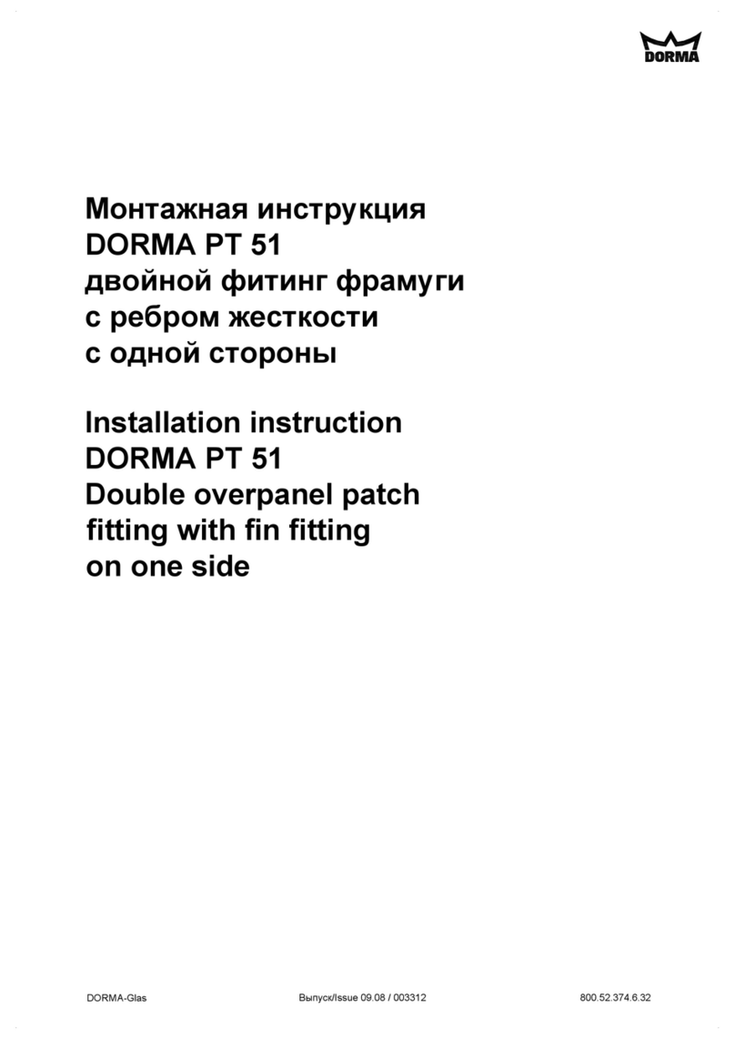 Dorma PT 51 User manual