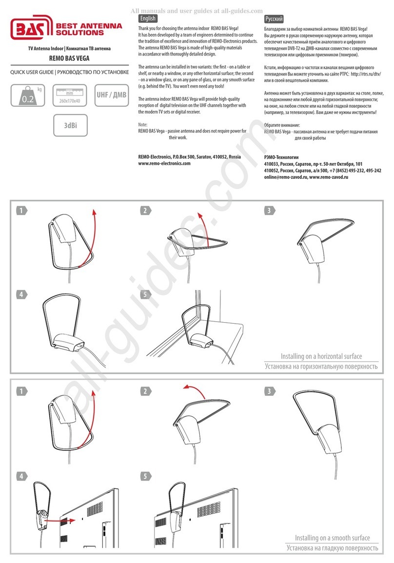BAS REMO BAS VEGA Instruction manual