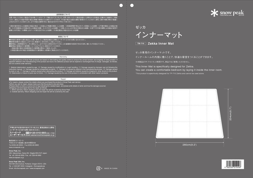 Snow Peak Zekka TM-710 instruction manual