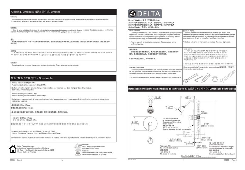 Delta 25275 User manual