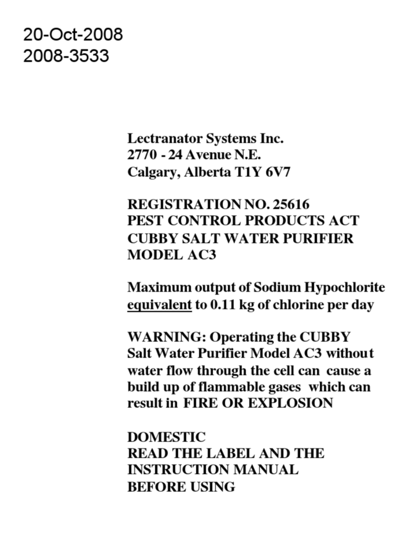Lectranator Systems CUBBY AC3 Installation & operation manual