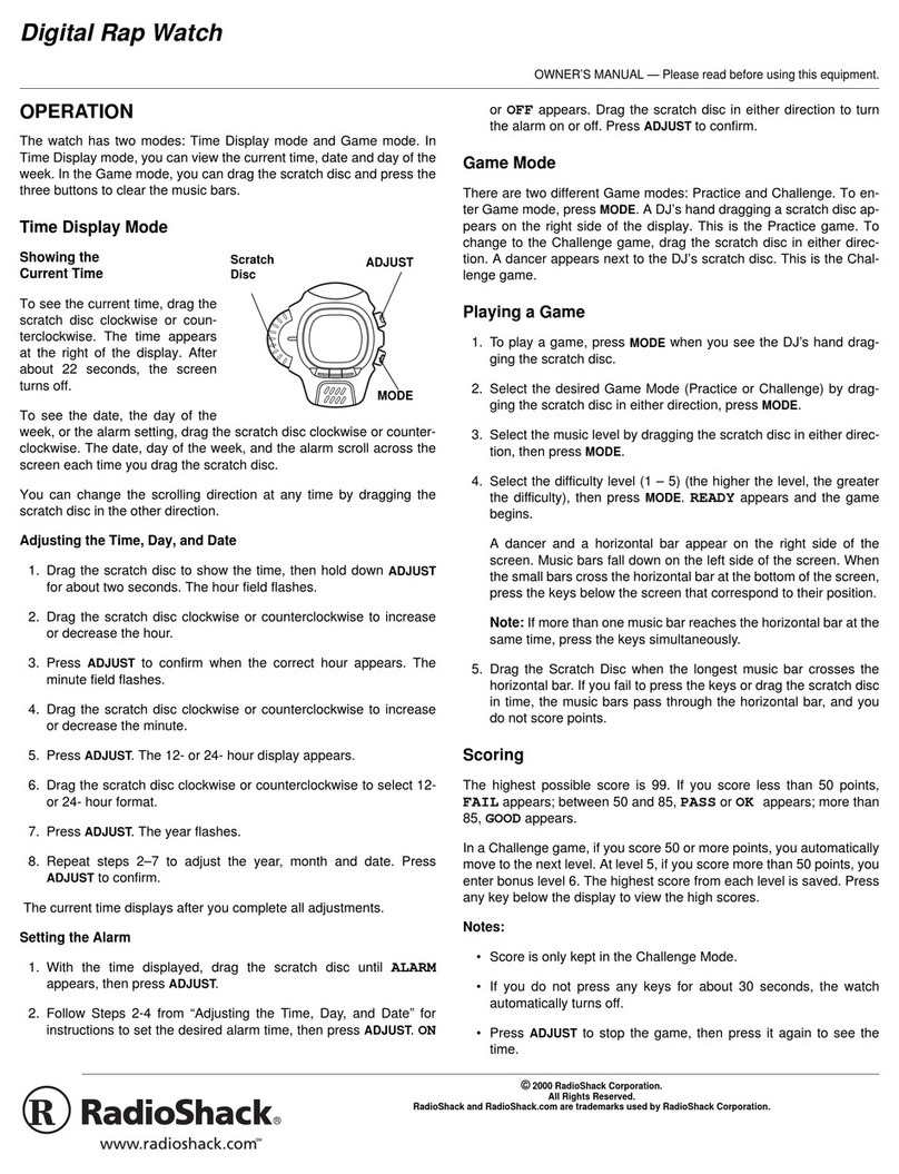 Radio Shack Digital Rap User manual Radio Shack Digital Rap User manual
