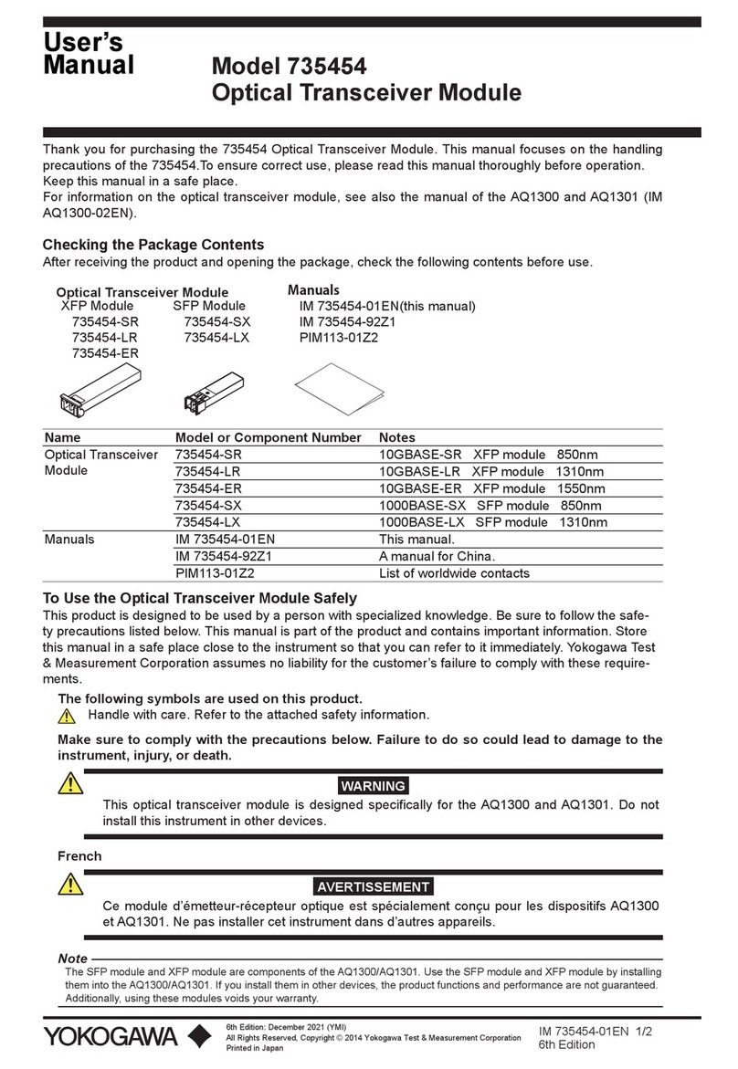 YOKOGAWA 735454 Series user manual