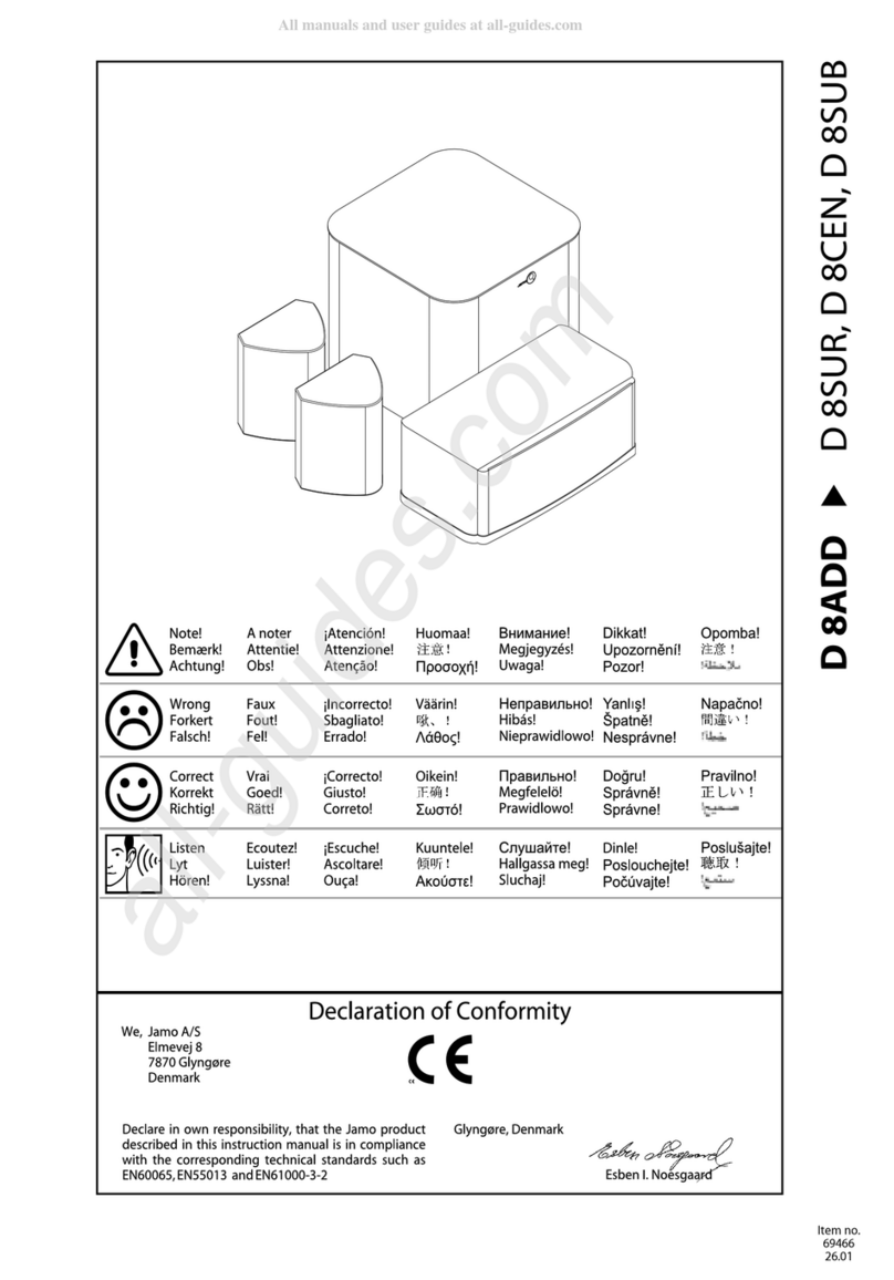 JAMO D 8ADD User manual
