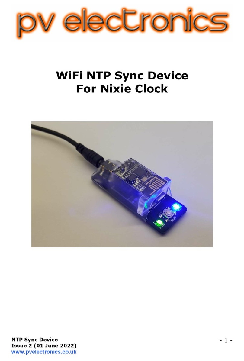 Pvelectronics WiFi NTP Sync Device User manual
