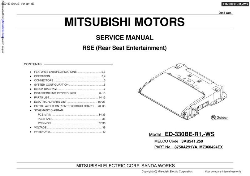 Mitsubishi MOTORS ED-330BE-R1 Service manual Mitsubishi MOTORS ED-330BE-R1 Service manual