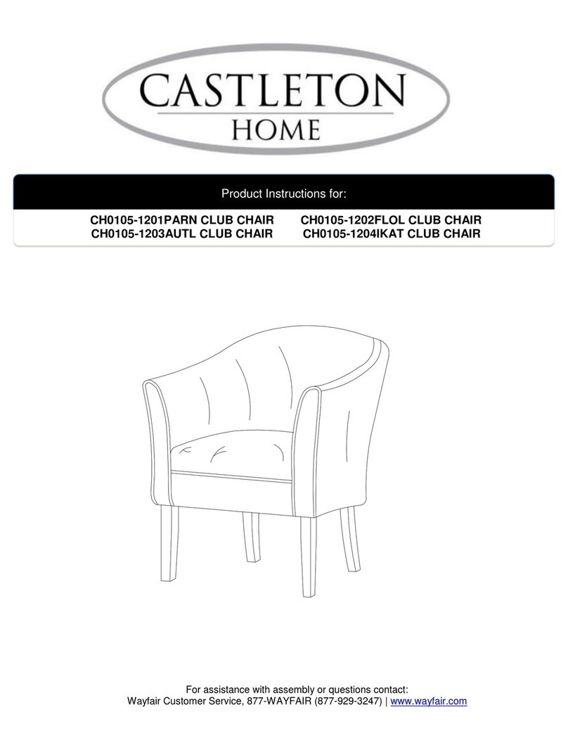 Castleton Home CH0105-1201PARN Instruction sheet Castleton Home CH0105-1201PARN Instruction sheet