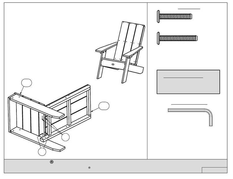highwood Barcelona Modern Adirondack Chair Assembly guide