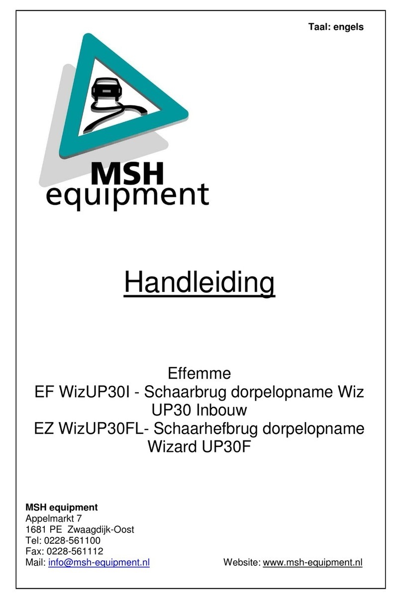 MSH equipment WIZARD UP 30 operating instructions