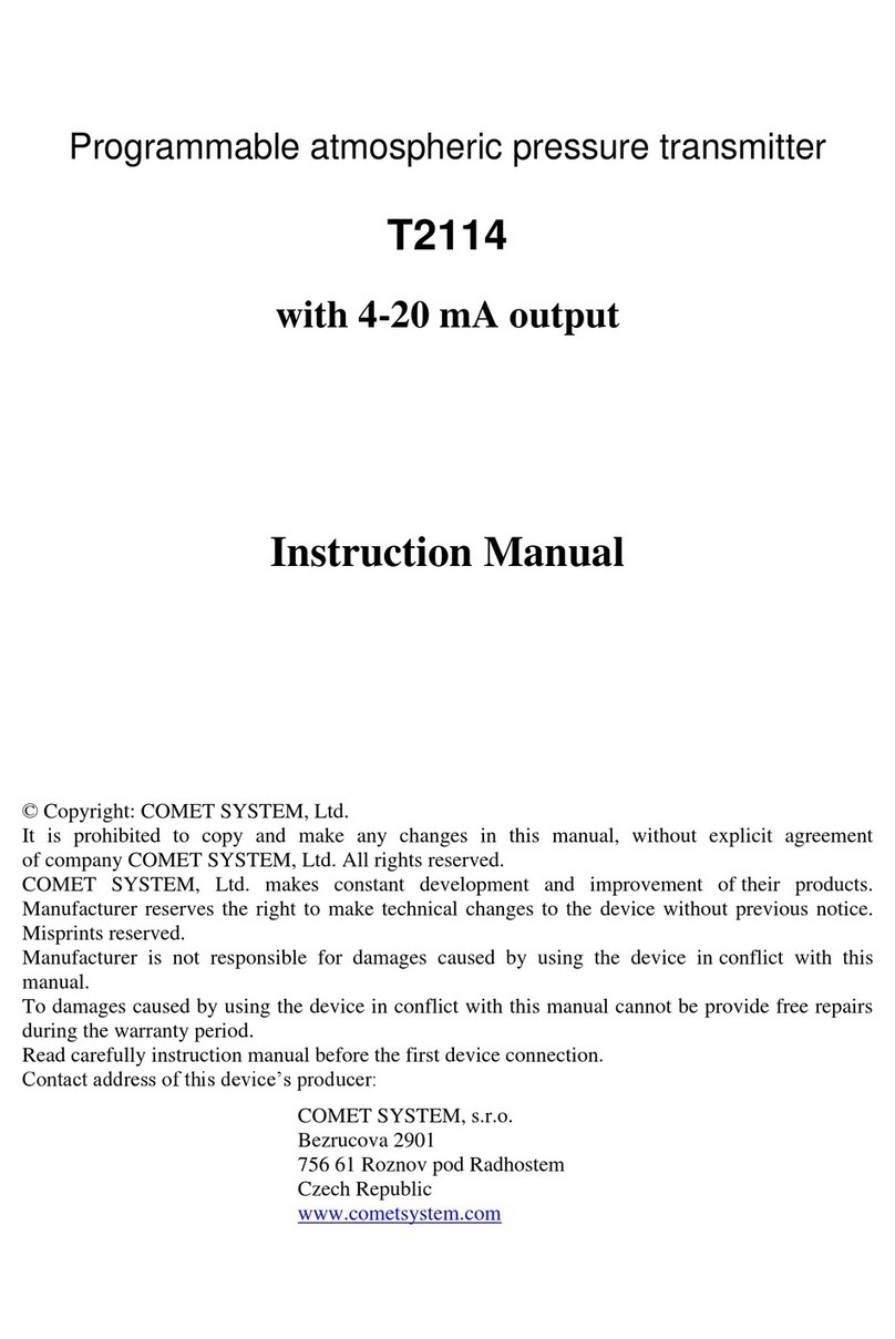 Comet System T2114 instruction manual