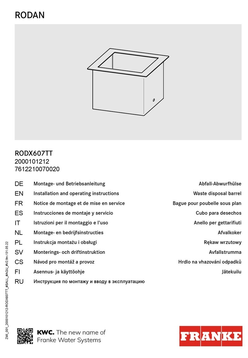 Franke RODAN RODX607TT User manual