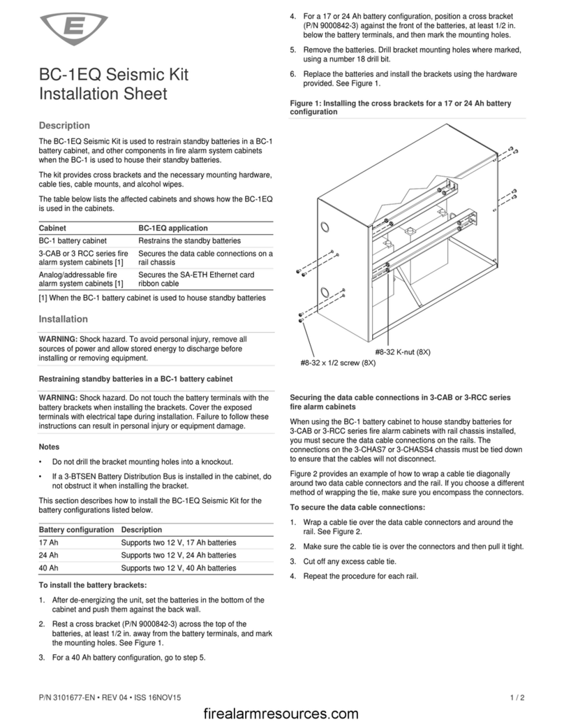 Edwards Signaling BC-1EQ Installation sheet